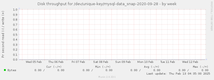 Disk throughput for /dev/unique-key/mysql-data_snap-2020-09-28